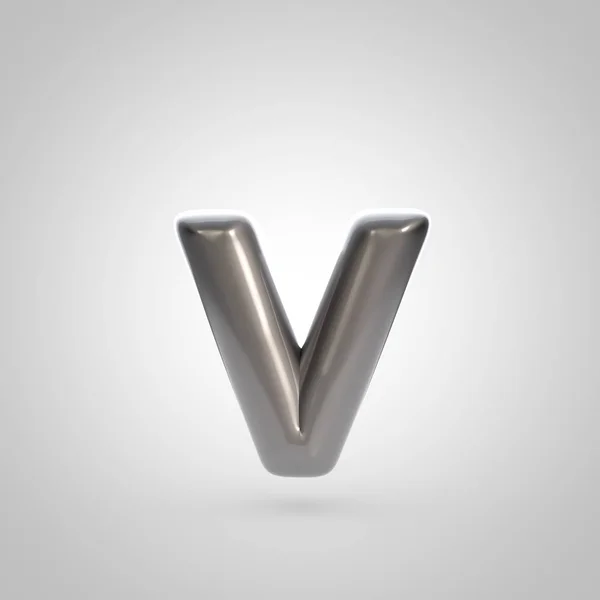 Grey volume letter v — Stock Photo, Image