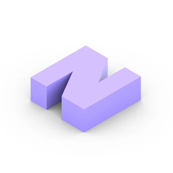 Isometric violet letter z — Stock Photo, Image