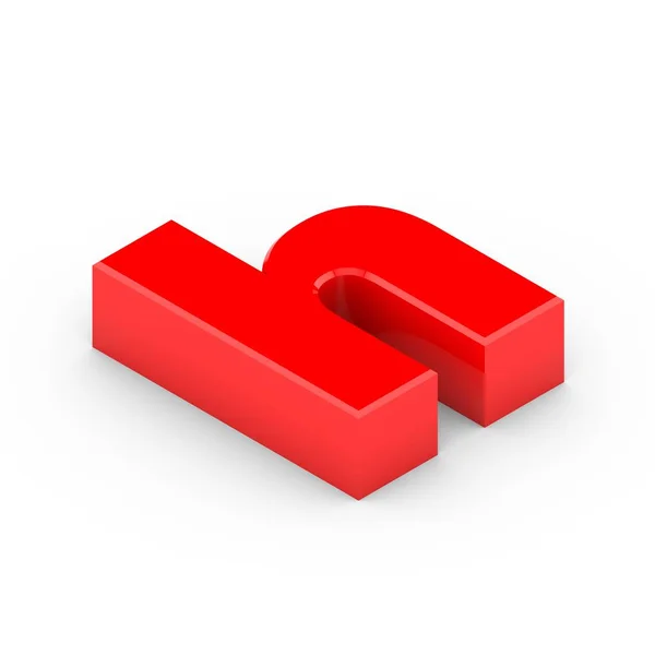 Letra roja isométrica h —  Fotos de Stock
