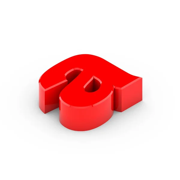 Isometrisk röd bokstav en — Stockfoto