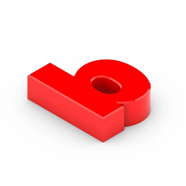 Isometrische rode letter b — Stockfoto