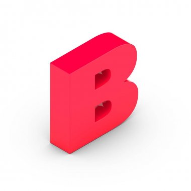izometrik pembe harf B