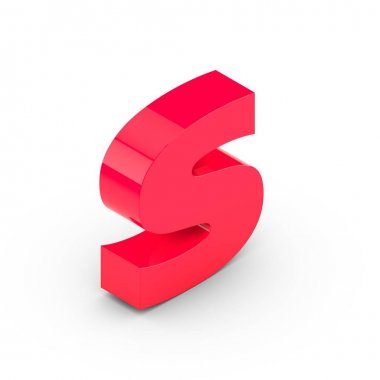 İzometrik pembe harf s