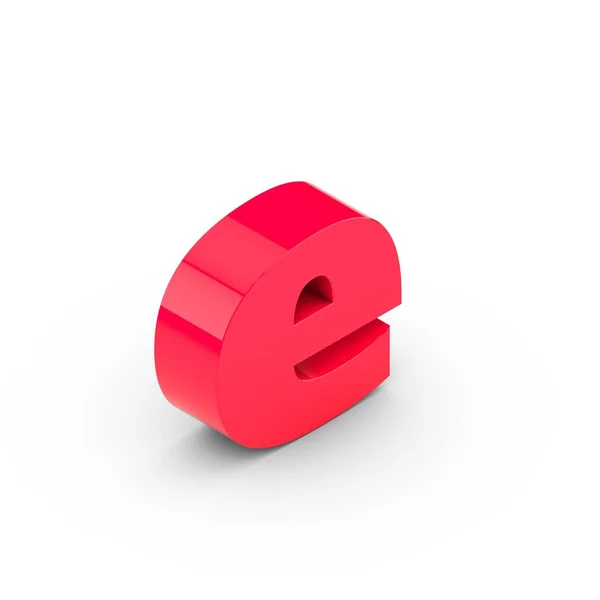 Ізометрична рожева літера E — стокове фото