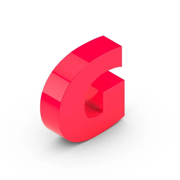Isometrische roze alfabet g — Stockfoto