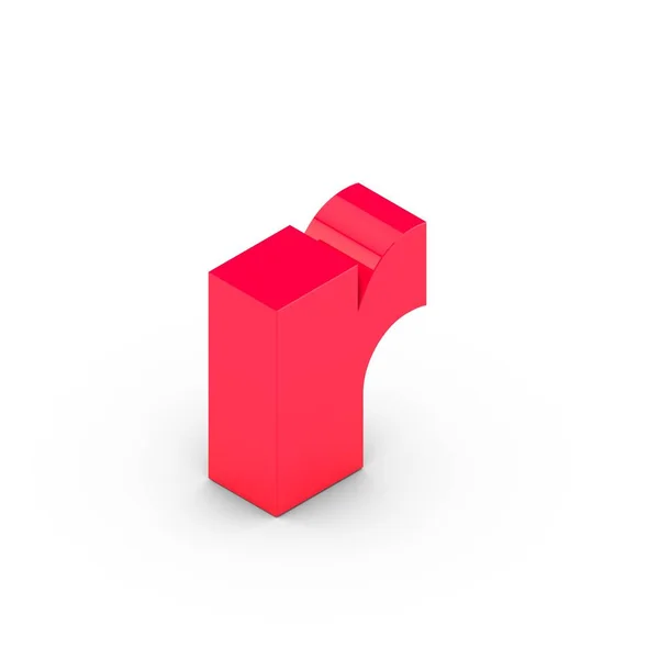 Isometrisk rosa bokstaven r — Stockfoto