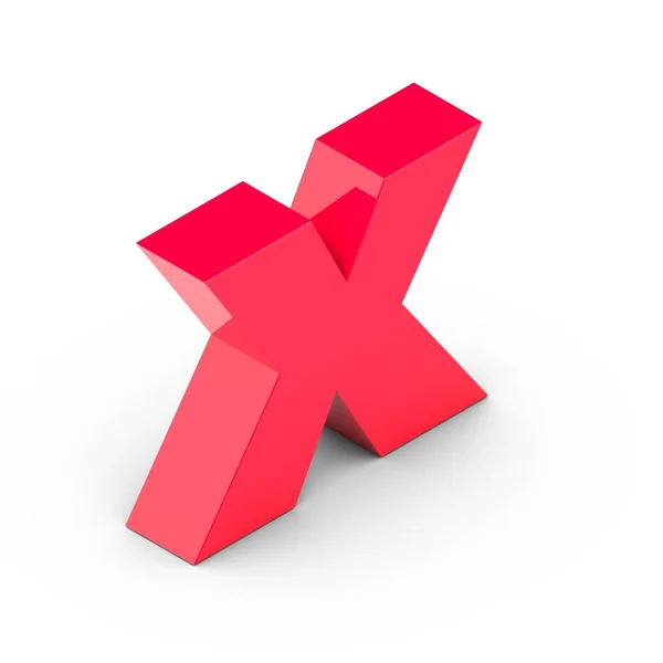 Isometrisk rosa bokstaven x — Stockfoto