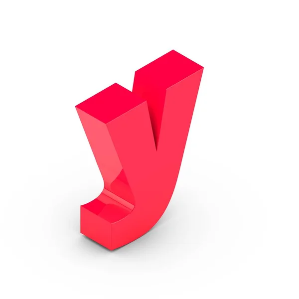 Ізометрична рожева літера Y — стокове фото