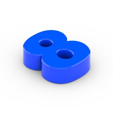 izometrik mavi sayı 8