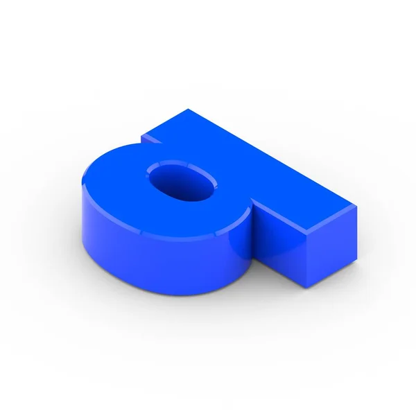 Letra azul isométrica Q — Fotografia de Stock