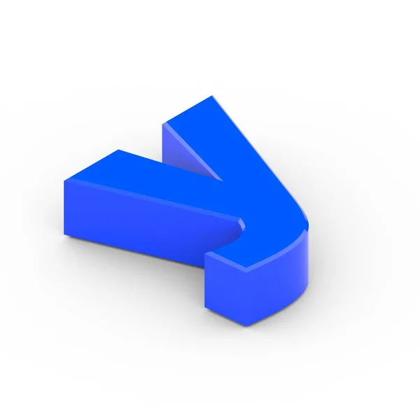 Izometrikus kék betű Y — Stock Fotó