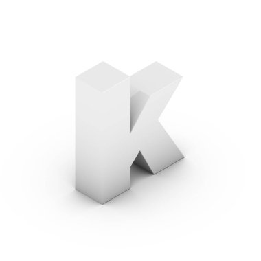 izometrik sarı harf K