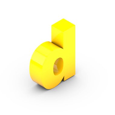 izometrik sarı harf D