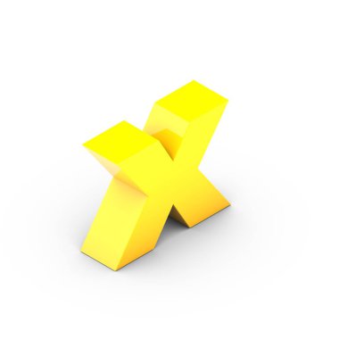 izometrik sarı harf X