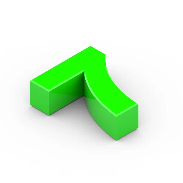 Isometrisk gröna nummer 7 — Stockfoto