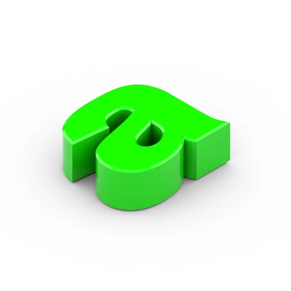 Isometrisk grön bokstav A — Stockfoto