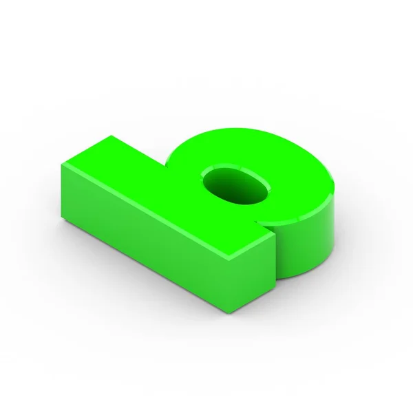 Isometrisk grön bokstaven B — Stockfoto