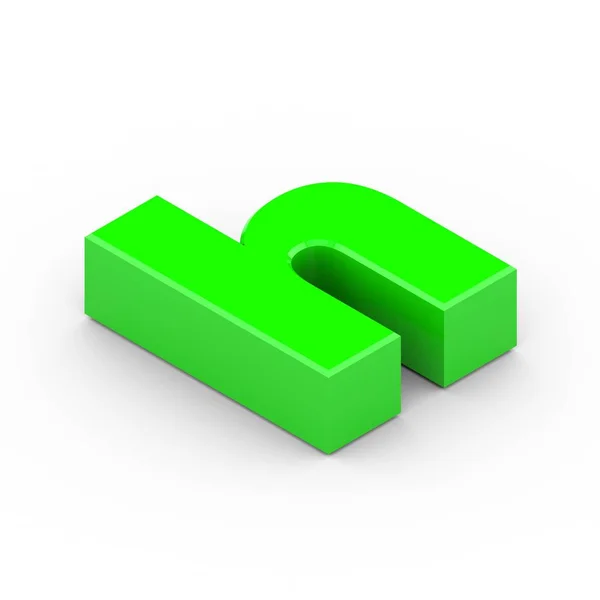 Isometric green letter H — Stock Photo, Image