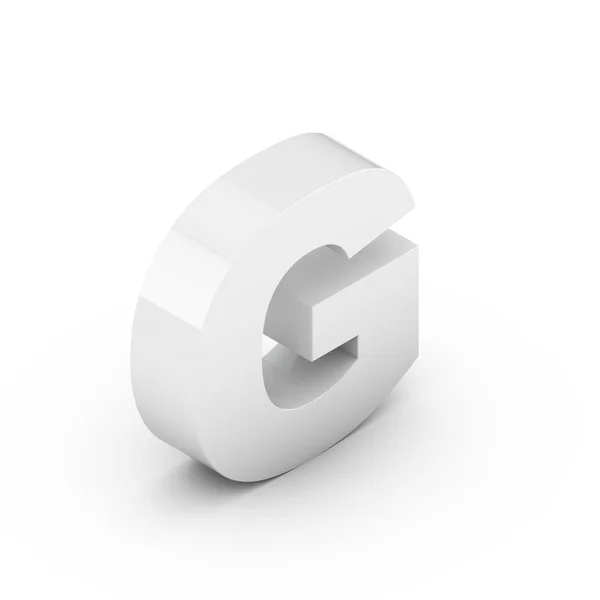 Isometrische gele letter G — Stockfoto