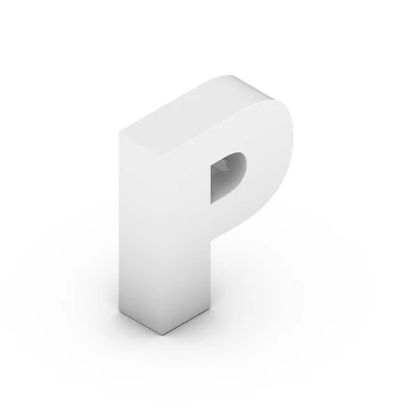 Isometric yellow letter P — Stock Photo, Image