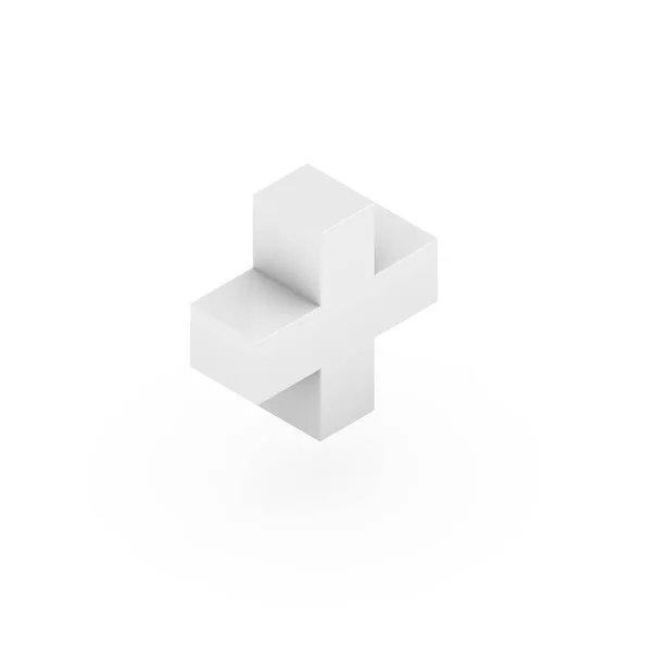 Fehér plusz szimbólum — Stock Fotó