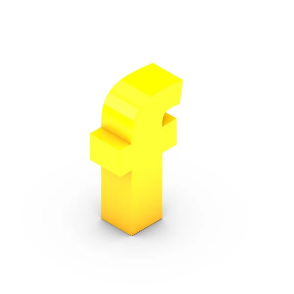 等尺性の黄色の文字 F — ストック写真