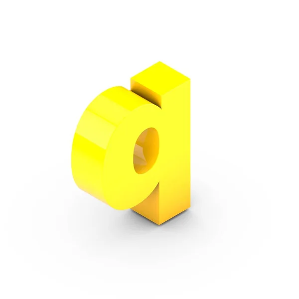 Isometric yellow letter Q — Stock Photo, Image