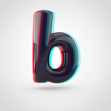 izometrik siyah harf B