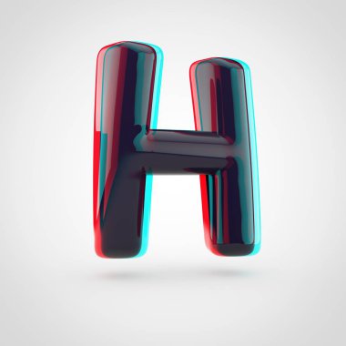 izometrik siyah harf H