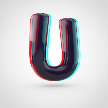 izometrik siyah harf U