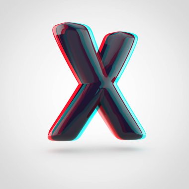 izometrik siyah harf X