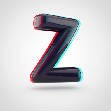 izometrik siyah harf Z