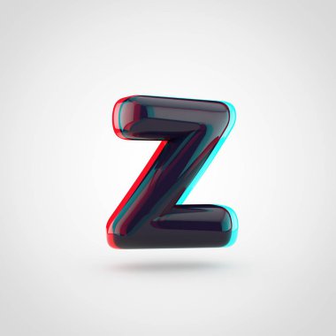 izometrik siyah harf Z