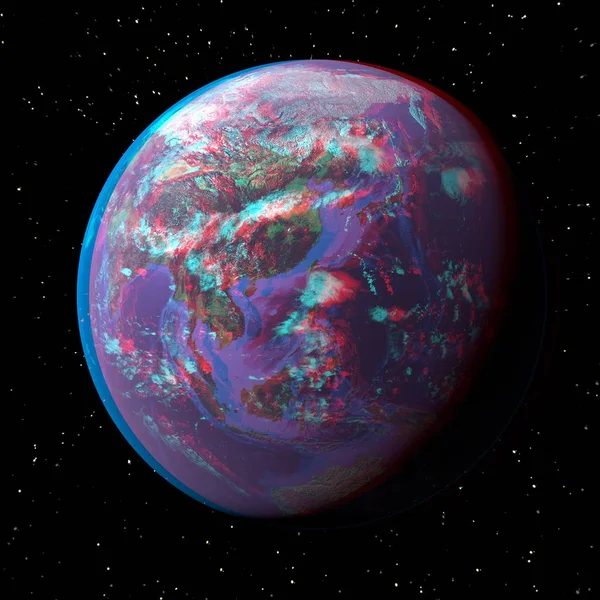 Earth planet in space
