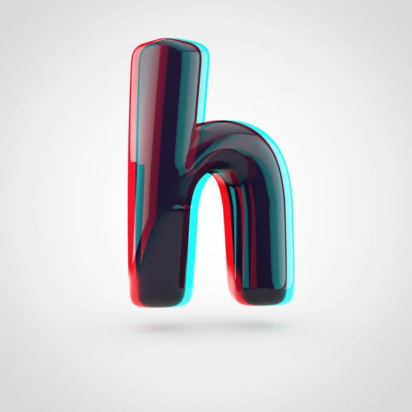 Isometrische zwarte letter H — Stockfoto