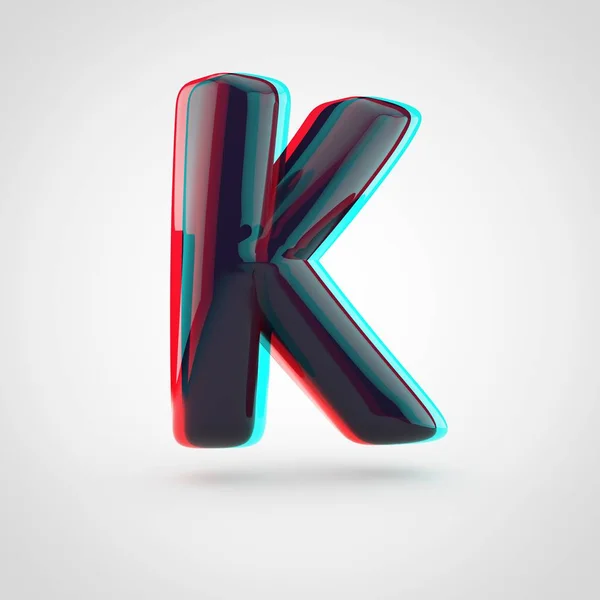 Ізометрична чорна літера K — стокове фото