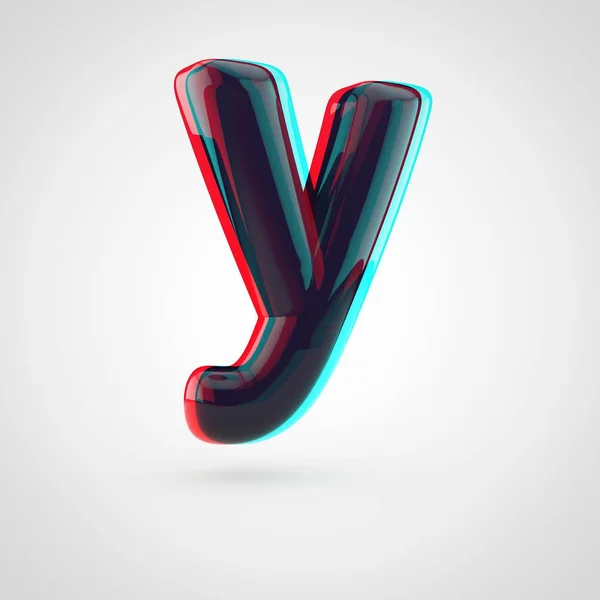 Ізометрична чорна літера Y — стокове фото