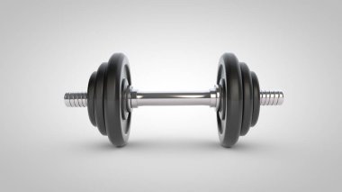 Dumbbell beyaz arkaplanda izole edildi
