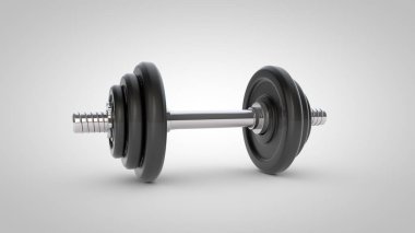 Dumbbell beyaz arkaplanda izole edildi