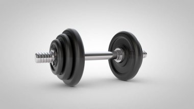Dumbbell beyaz arkaplanda izole edildi