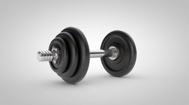 Dumbbell beyaz arkaplanda izole edildi