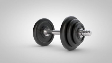 Dumbbell beyaz arkaplanda izole edildi