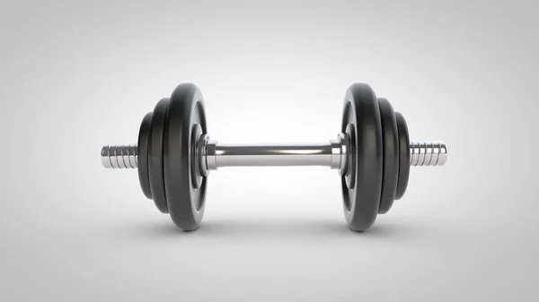 Dumbbell geïsoleerd op witte achtergrond — Stockfoto