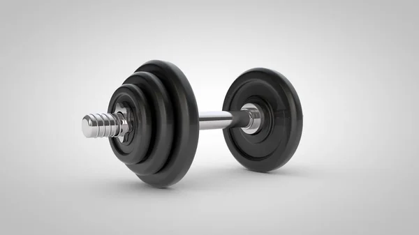 Dumbbell beyaz arkaplanda izole edildi — Stok fotoğraf