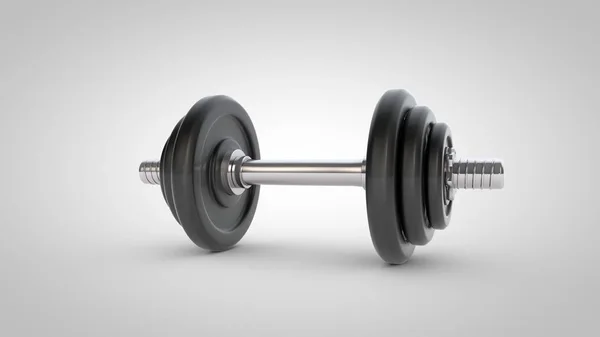 Dumbbell geïsoleerd op witte achtergrond — Stockfoto