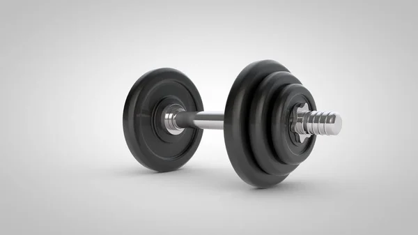 Dumbbell geïsoleerd op witte achtergrond — Stockfoto