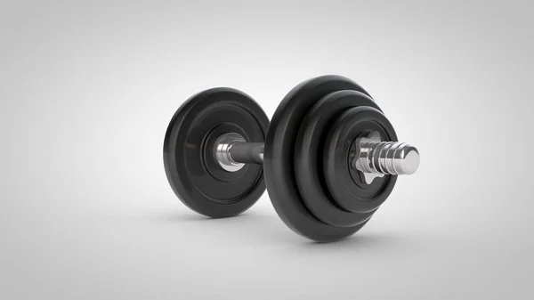 Dumbbell diisolasi pada latar belakang putih — Stok Foto