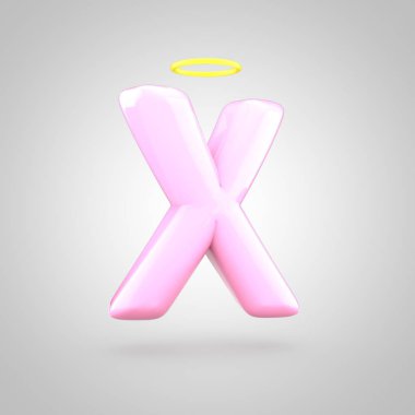 İzometrik pembe harf x