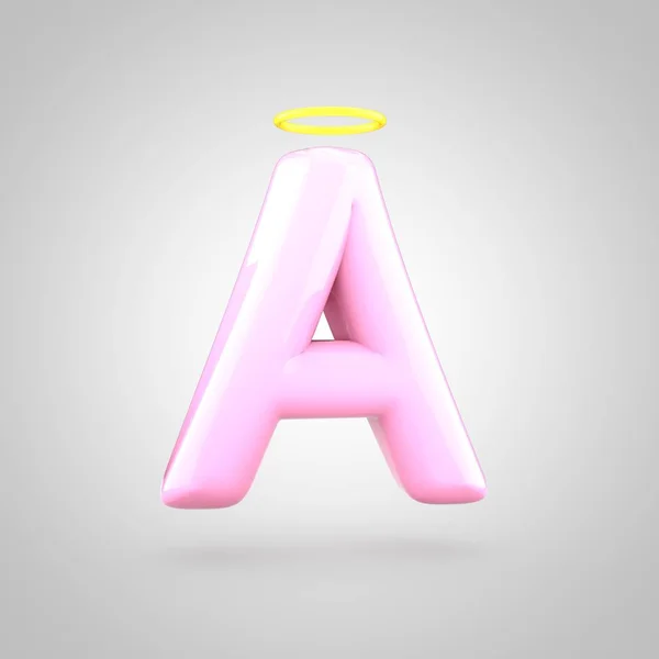 Ізометрична рожева літера А — стокове фото