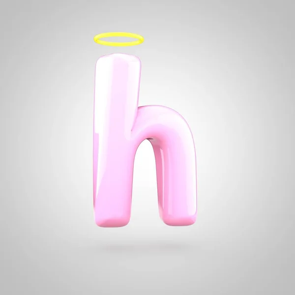 Изометрическая розовая буква h — стоковое фото